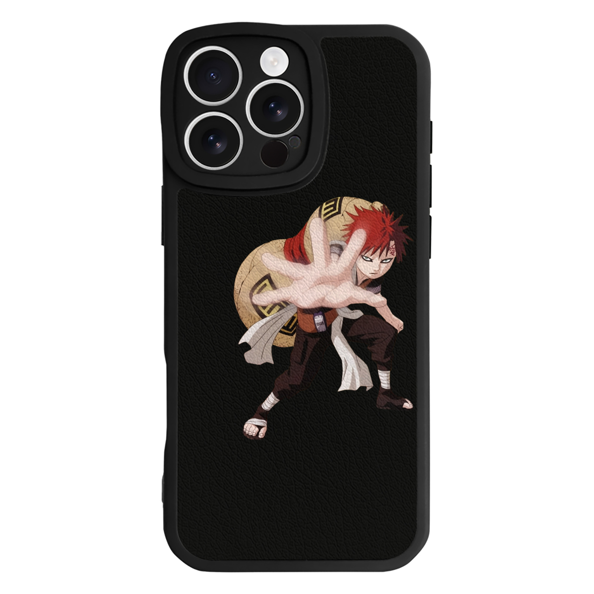 （画像用） NARUTO -ナルト- ガアラ Gaara 【iPhone 16シリーズ対応】シリコンスマホケース（レザー調） 材質：シリコン